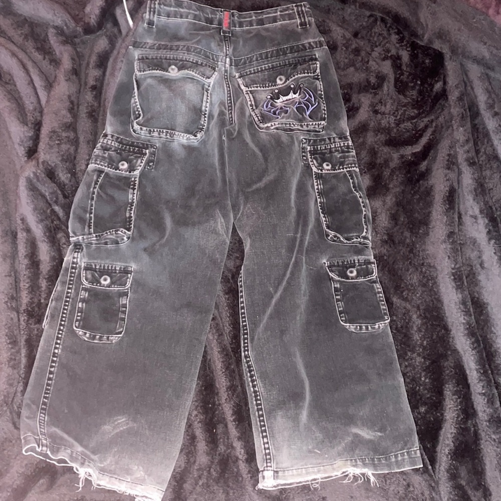 RARE vintage JNCO cargos grey with blue crown